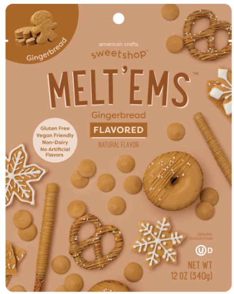 SWEETSHOP Melt'ems 'Gingerbread' Flavored Chips, Backchips Glutenfrei 340gr